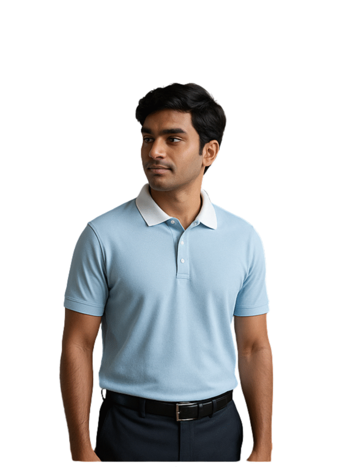 Men’s Classic Light Blue Polo T-Shirt