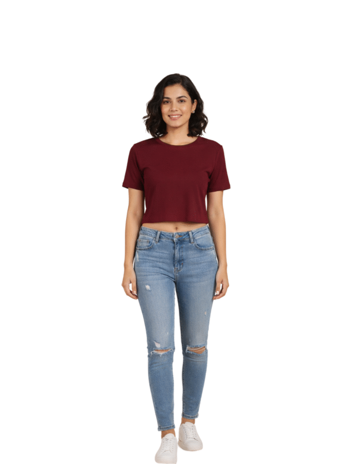 Burgundy Crop Top