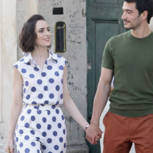 White and Blue Polka Dot Co-Ord Set – Emily in Paris Inspired