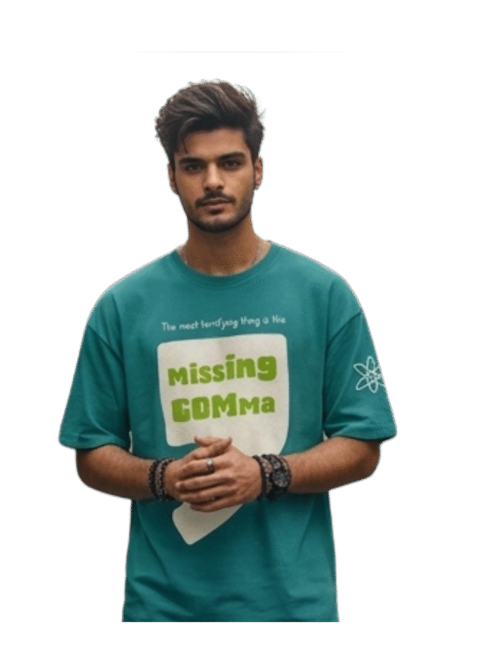 The "Sheldon" Essential: Missing Comma Oversized Tee