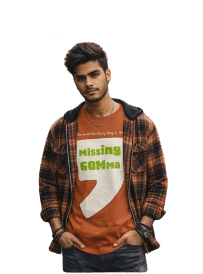 The "Sheldon" Essential: Missing Comma Oversized Tee