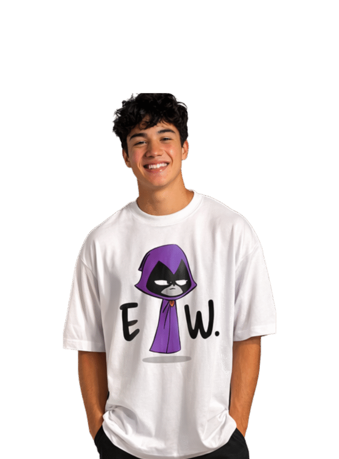 The Raven "Ew." Tee: Sarcastic Superhero Oversized Tshirt