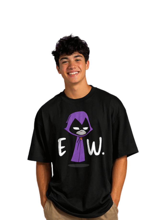 The Raven "Ew." Tee: Sarcastic Superhero Oversized Tshirt