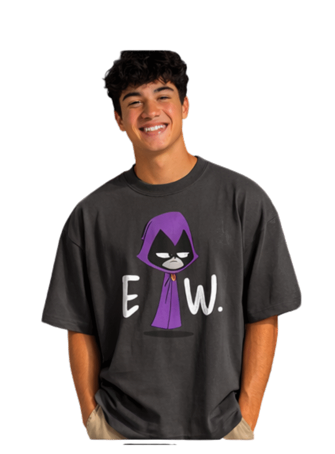 The Raven "Ew." Tee: Sarcastic Superhero Oversized Tshirt