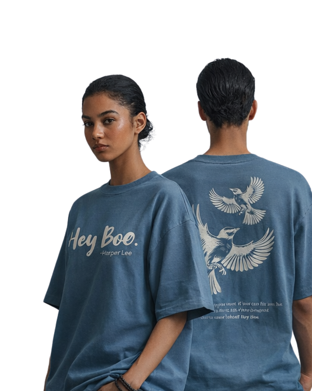 Hey Boo. To Kill a Mockingbird Inspired Harper Lee Literary Streetwear Oversized Tshirt