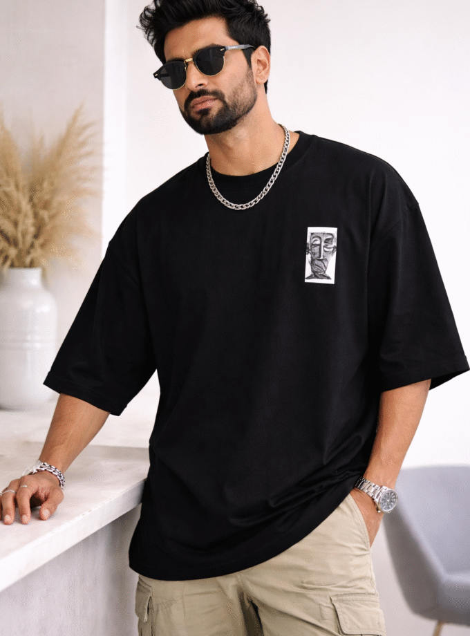 Wear the Art | Abstract Portrait Oversized Tshirt