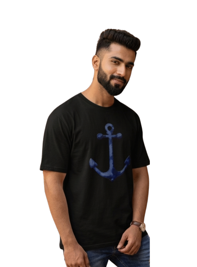 The Deep Blue Anchor Oversized Tshirt