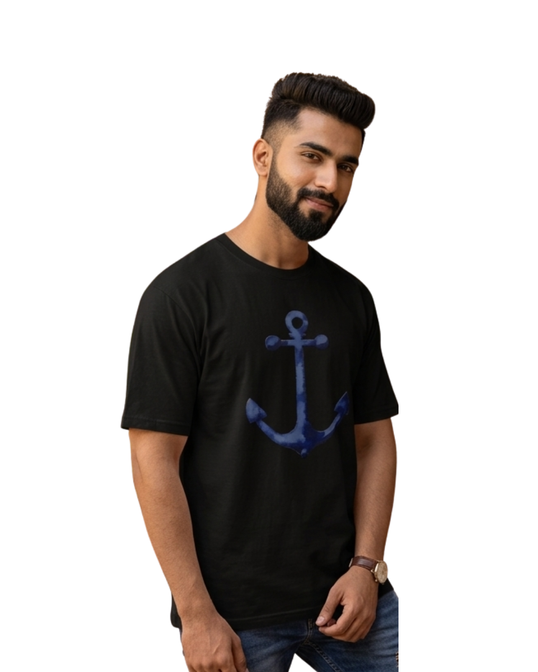 The Deep Blue Anchor Oversized Tshirt - Image 3