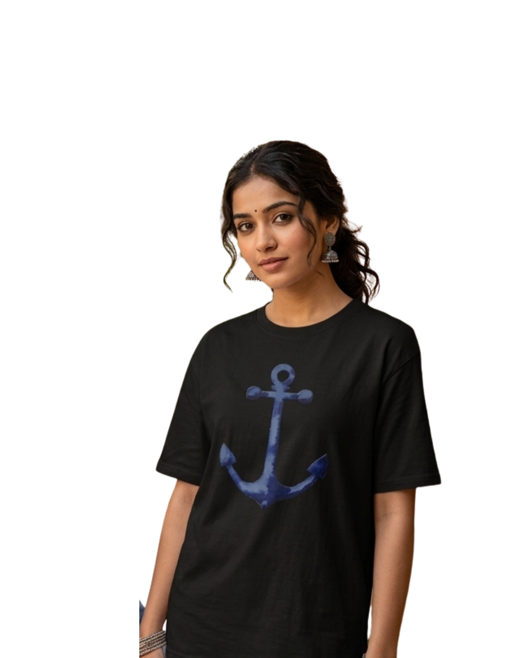 The Deep Blue Anchor Oversized Tshirt - Image 2