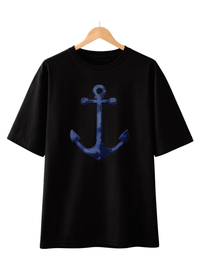 The Deep Blue Anchor Oversized Tshirt