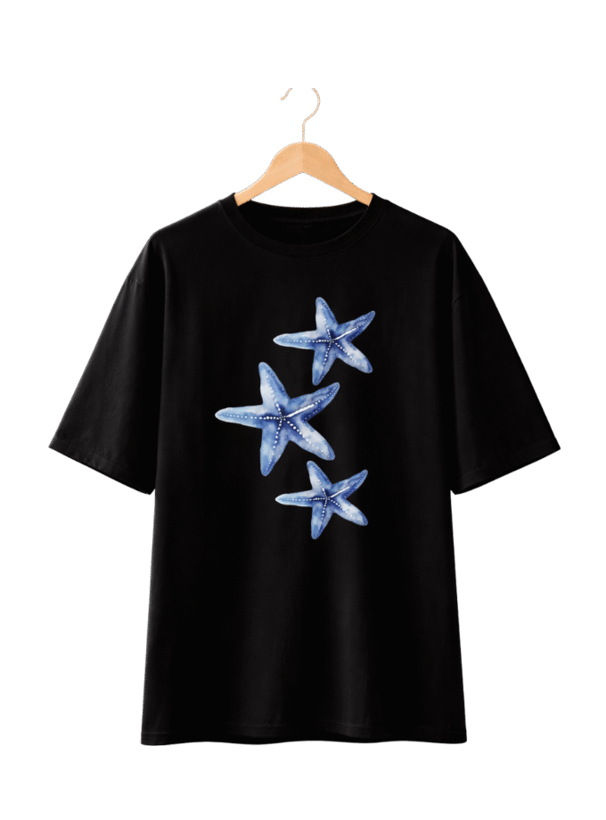 The Triple Azure Starfish Oversized Tshirt