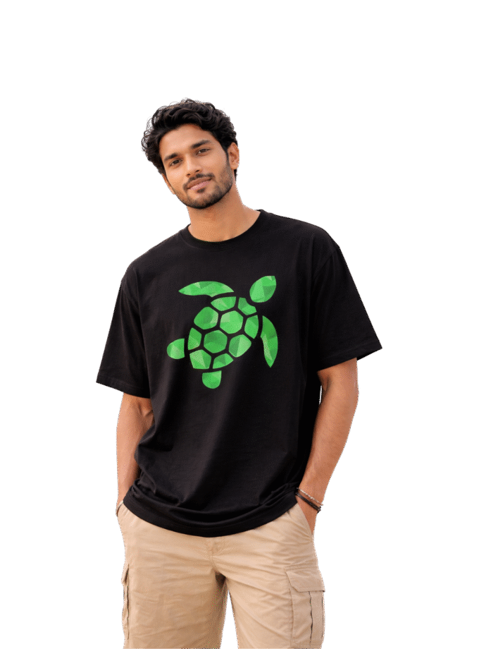 The Geometric Jade Turtle Oversized Tshirt
