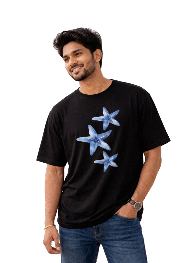 The Triple Azure Starfish Oversized Tshirt