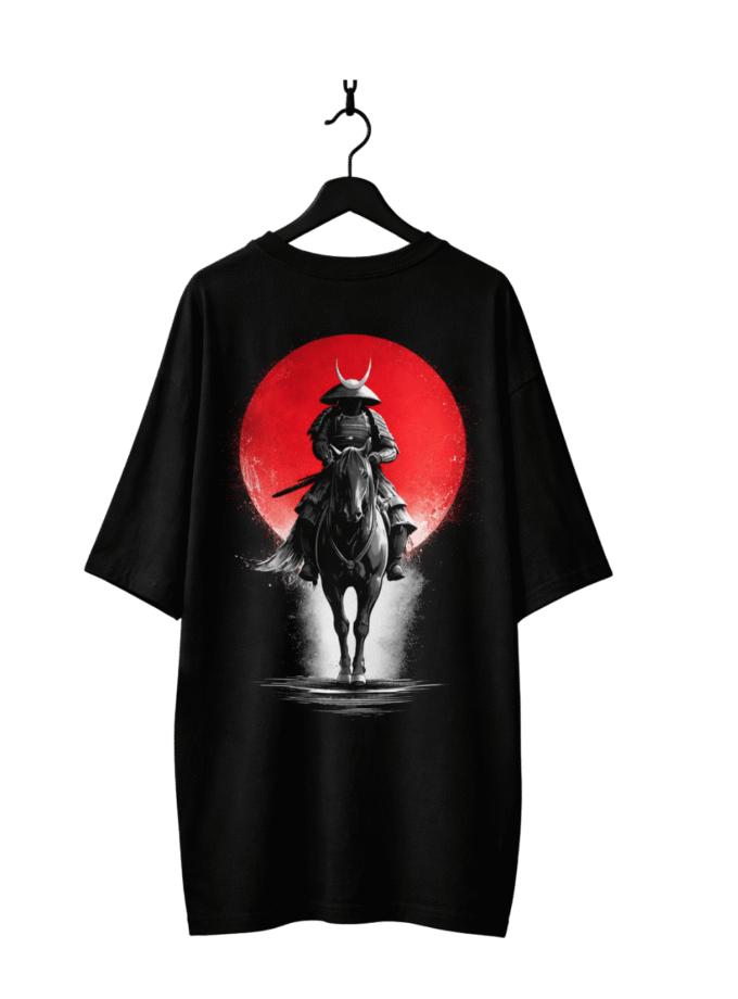 The Crimson Dawn Samurai Oversized Tshirt