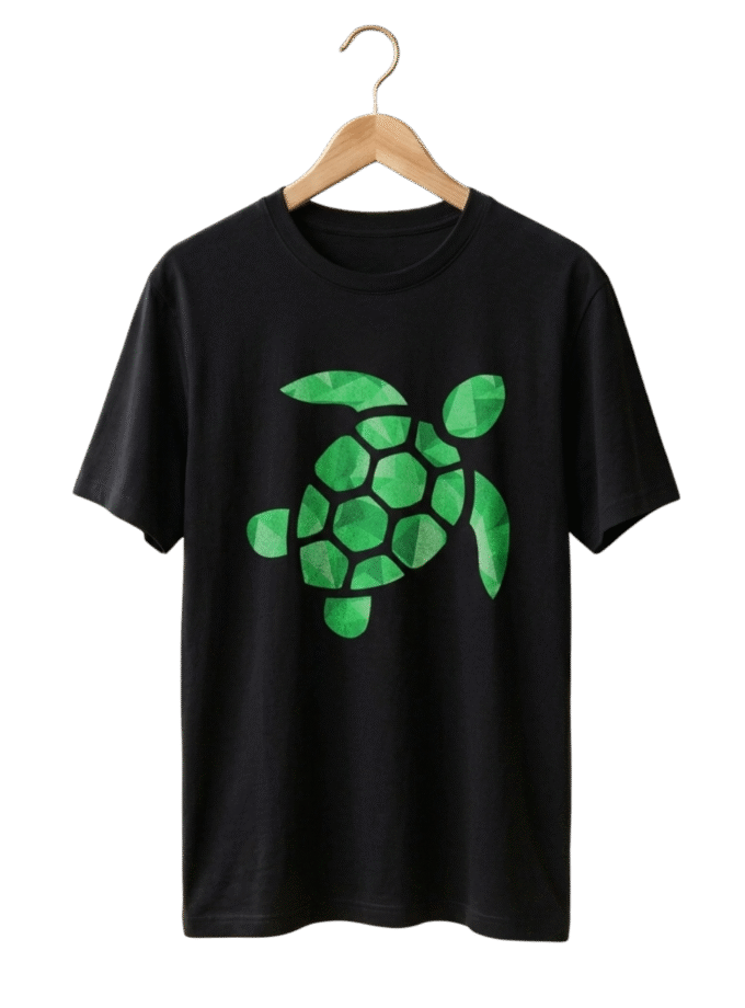 The Geometric Jade Turtle Oversized Tshirt