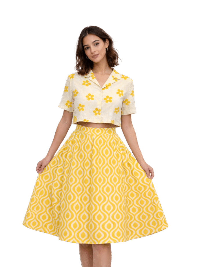 Flâneur d’Été: The Sunshine Retro Mixed-Print Co-ord