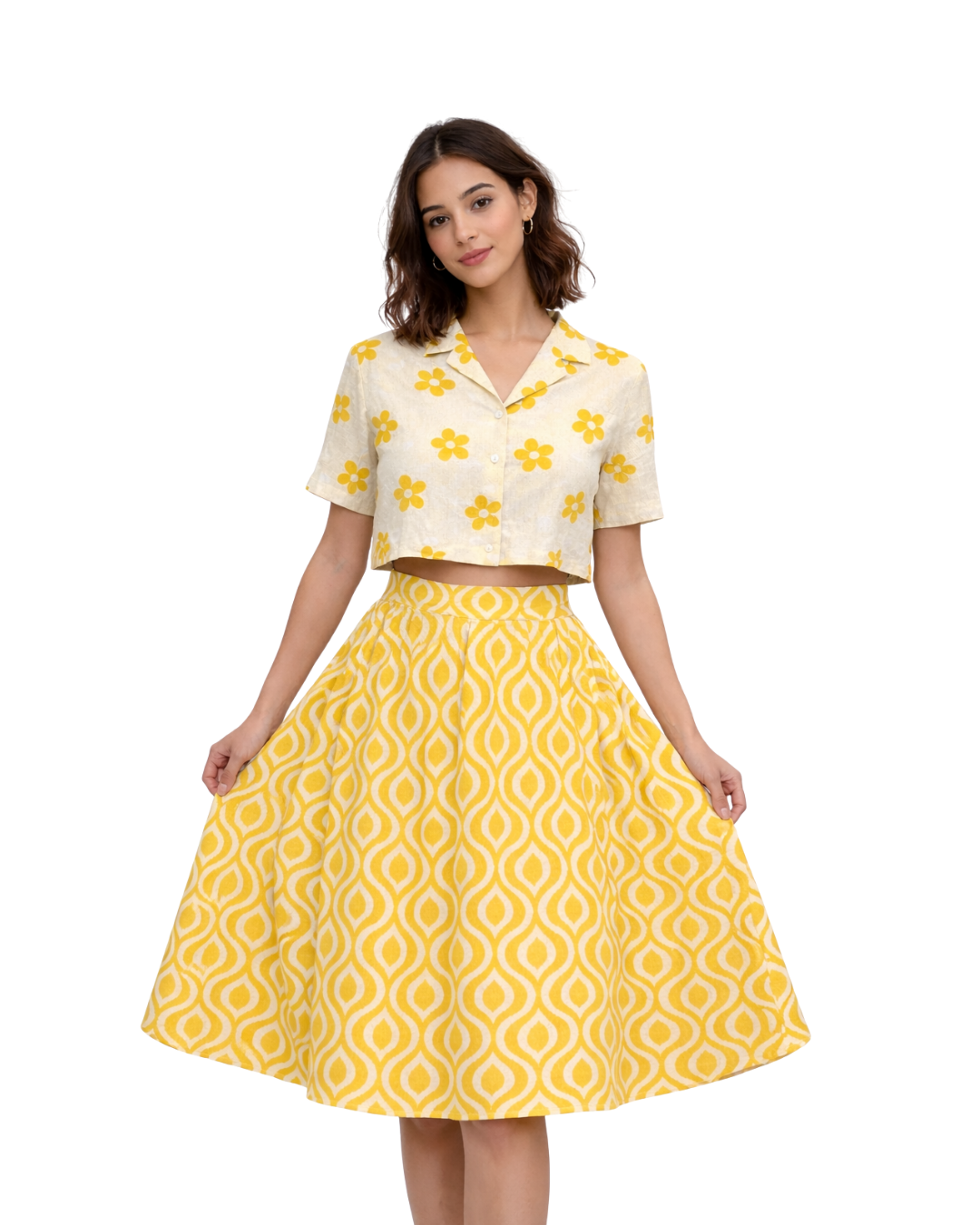 Flâneur d’Été: The Sunshine Retro Mixed-Print Co-ord