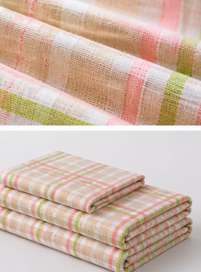 Classic Plaid: Premium Queen-Size Cotton Bedspread