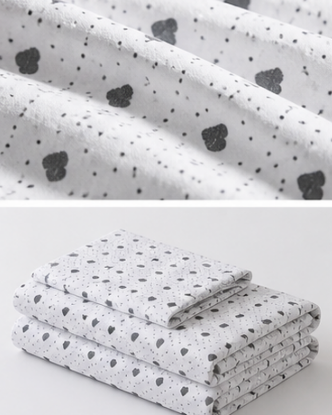Midnight Hearts: Premium King-Size Cotton Bedspread - Image 2