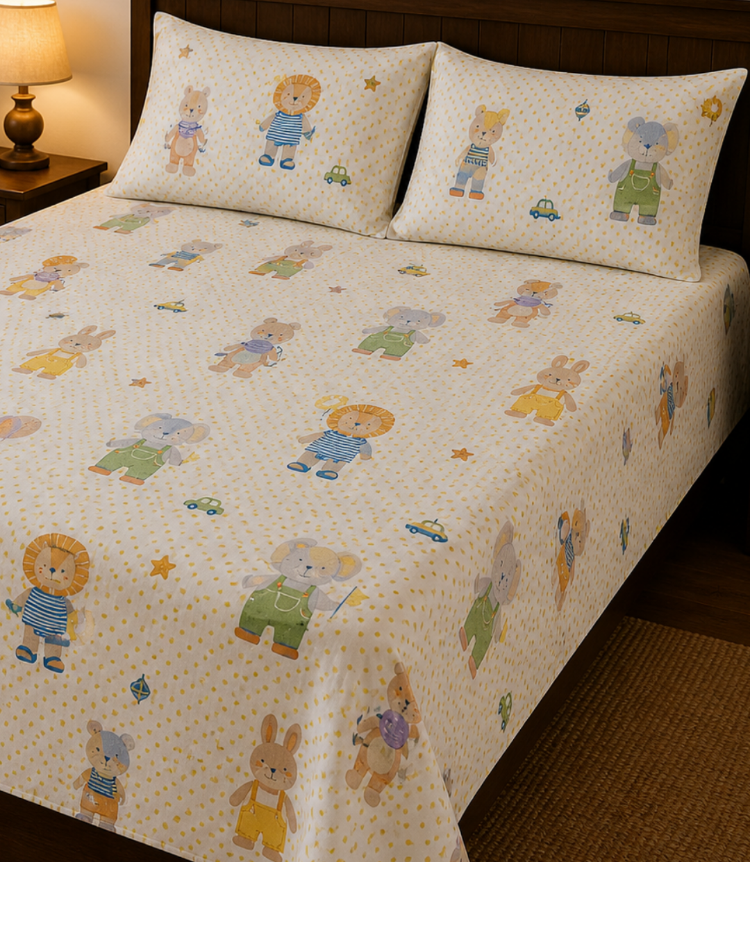 Little Explorers: Premium King-Size Cotton Bedspread