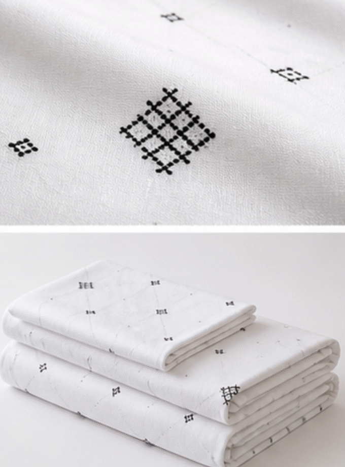 Minimalist Monochrome: Premium King-Size Cotton Bedspread